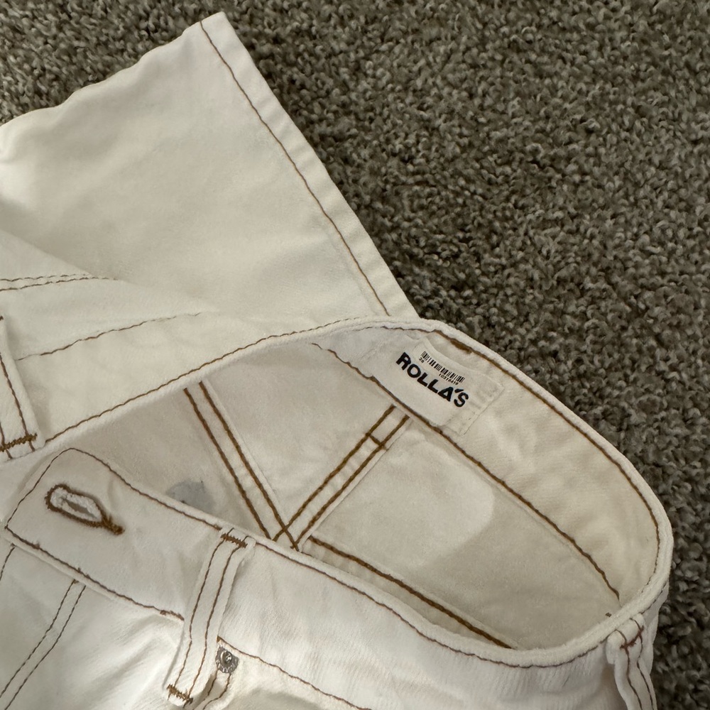 ROLLA'S White High Waist Denim Shorts - Picture 3 of 4